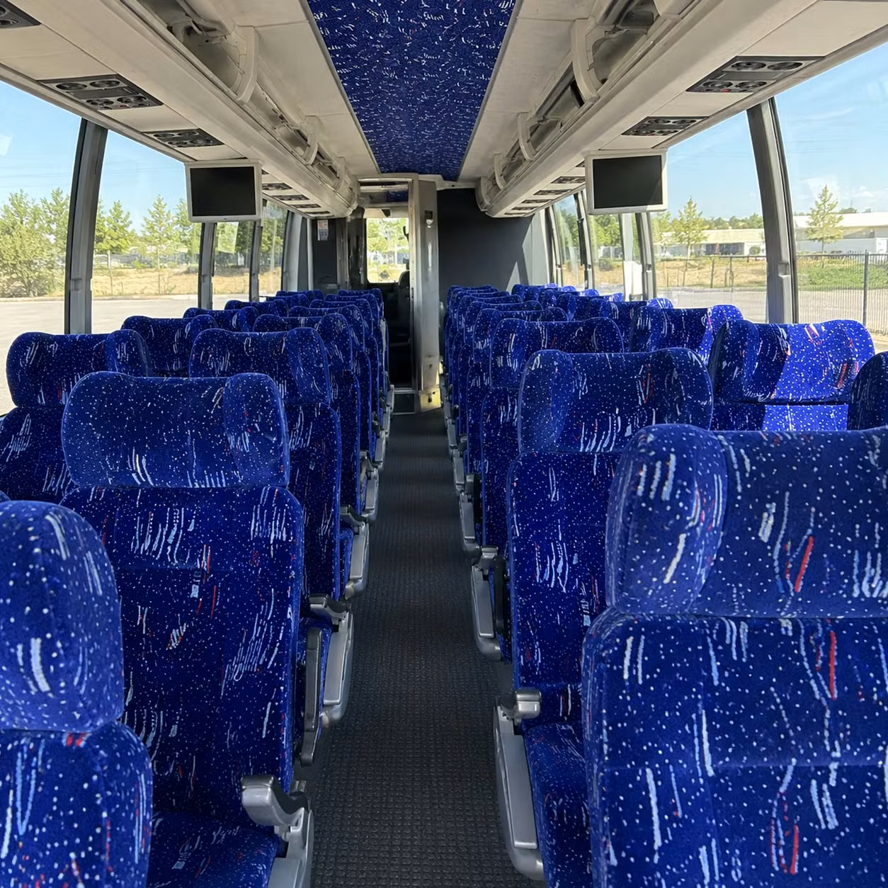 56 passenger charter bus interior