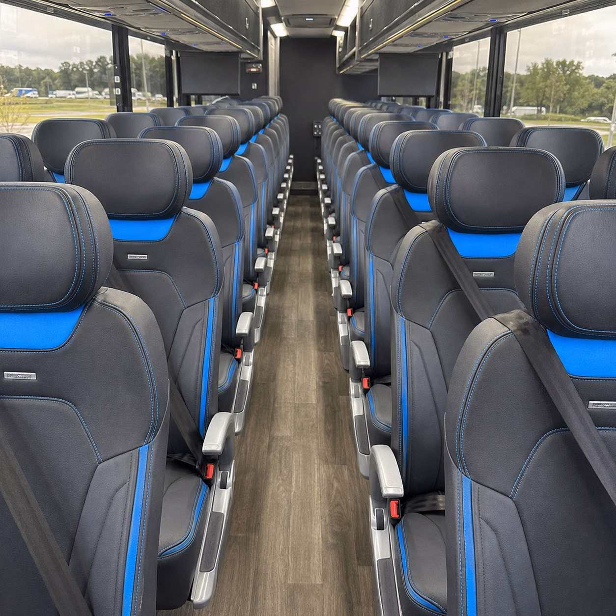 oakland charter bus interior