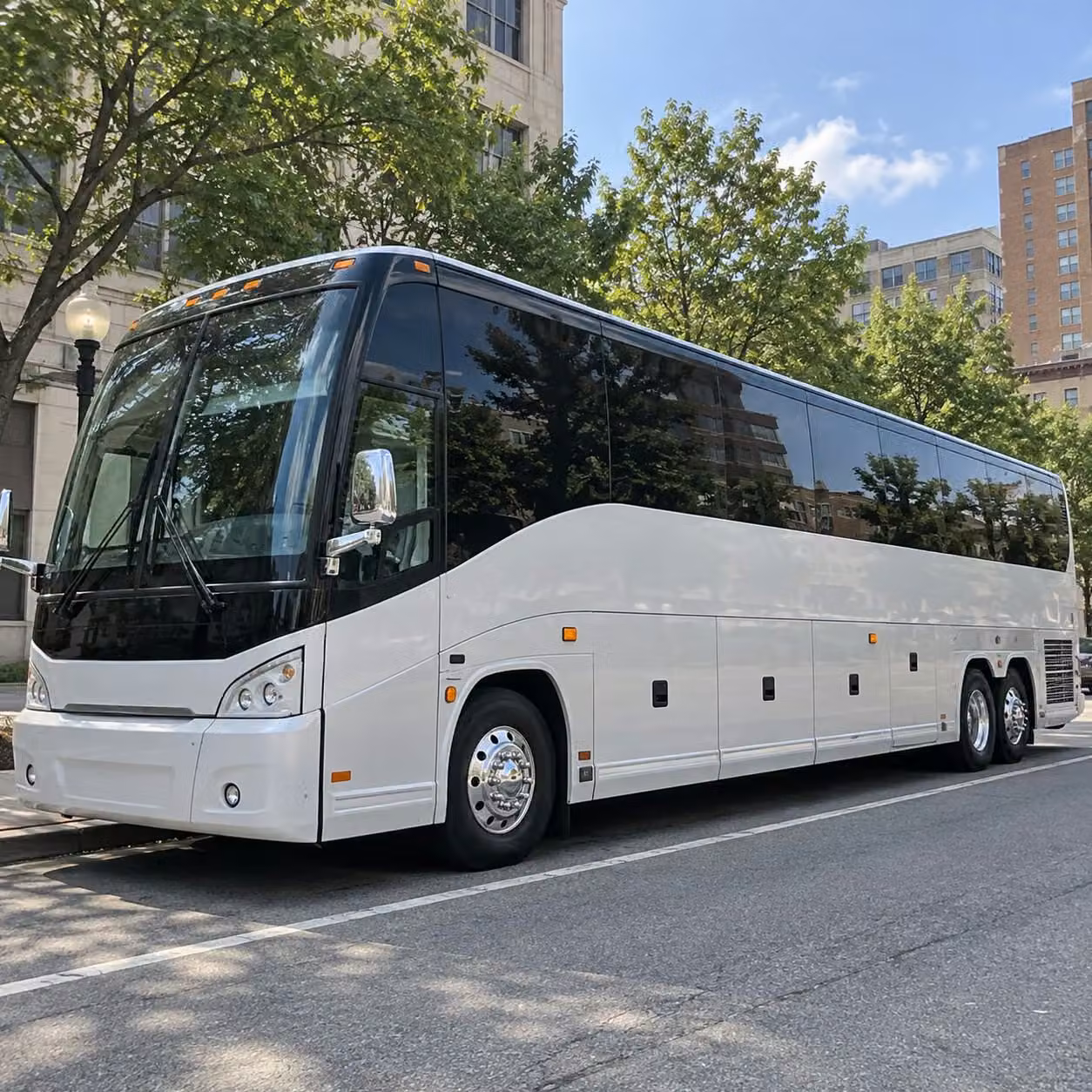 oakland charter bus rental exterior