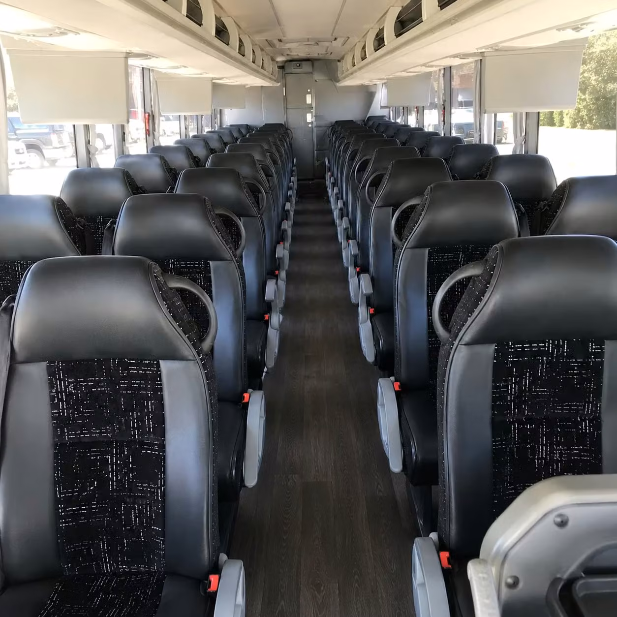 oakland charter bus rental interior